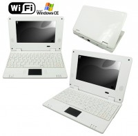 Mini 7inch Laptop LCD Windows CE 6.0 VIA VT8650 800MHz 2GB HDD WIFI Netbook(White - VERMELHO - ROSA)