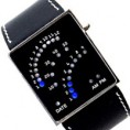 Black Unique Design 29 Binary LED Digital Wrist Watch